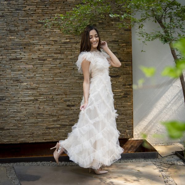 VESTIDO TULL ROMBOS