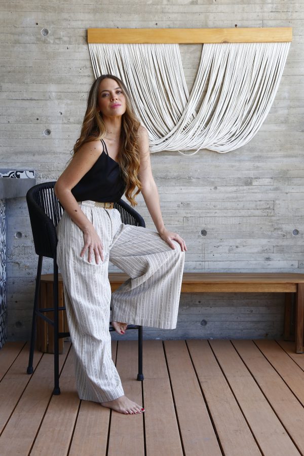 PANTALÓN LINO CON BORDADO - Imagen 3