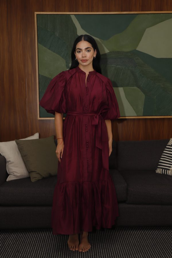 BURGUNDY DRESS - Imagen 2