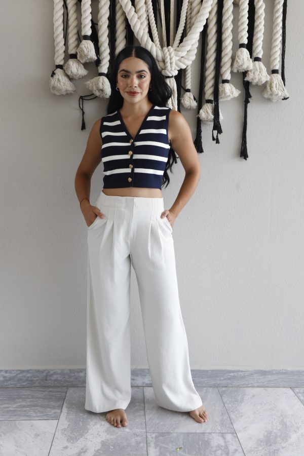 BLUSA TIPO CHALECO A RAYAS - Imagen 4