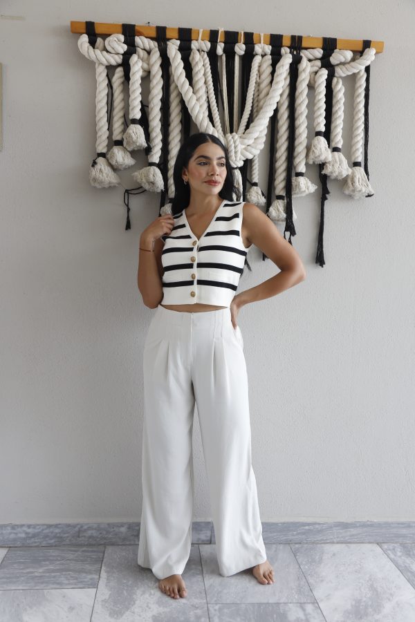 BLUSA TIPO CHALECO A RAYAS - Imagen 5