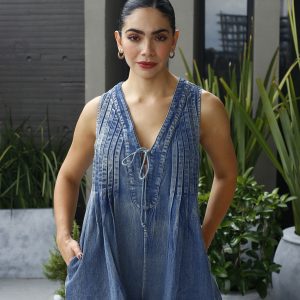 DENIM ROMPER