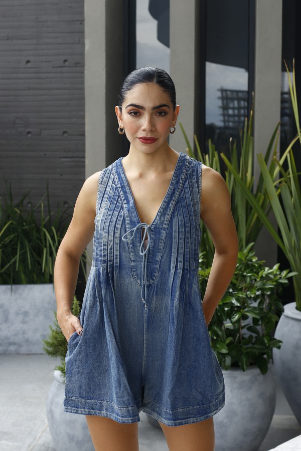 DENIM ROMPER